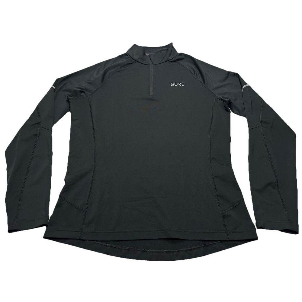 Men's GORE Wear 1/4 Zip Long Sleeve Pullover Size Medium Black *READ*